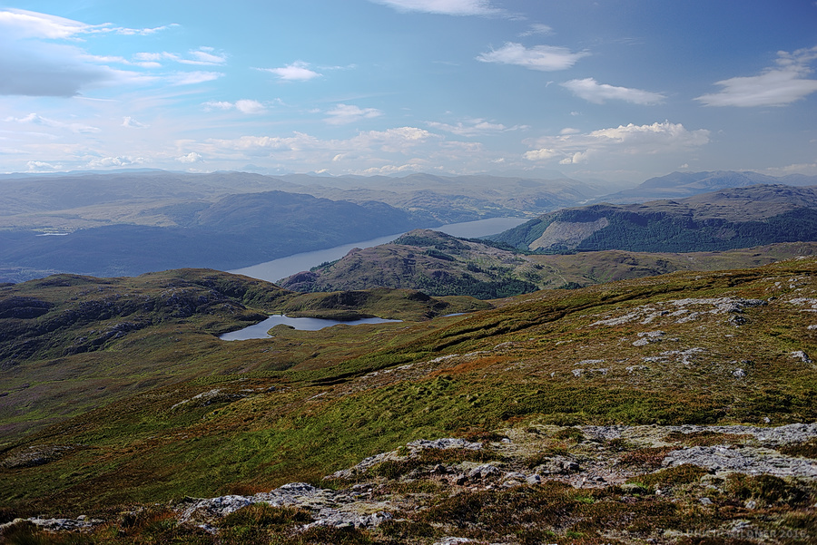 View over the southern side of Loch Ness from Meall Fuar-mhonaidh.